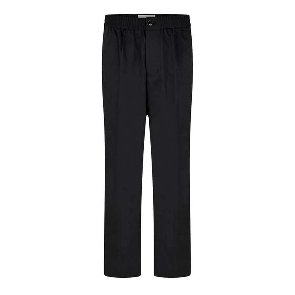 AMI Paris Elasticated Tapered Trousers - Black